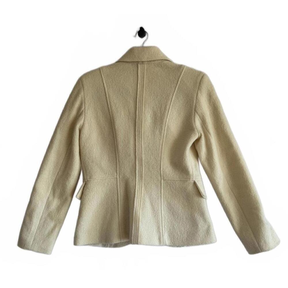 Stylish Cache Cream Wool Blend Jacket - Size M - Picture 5 of 5